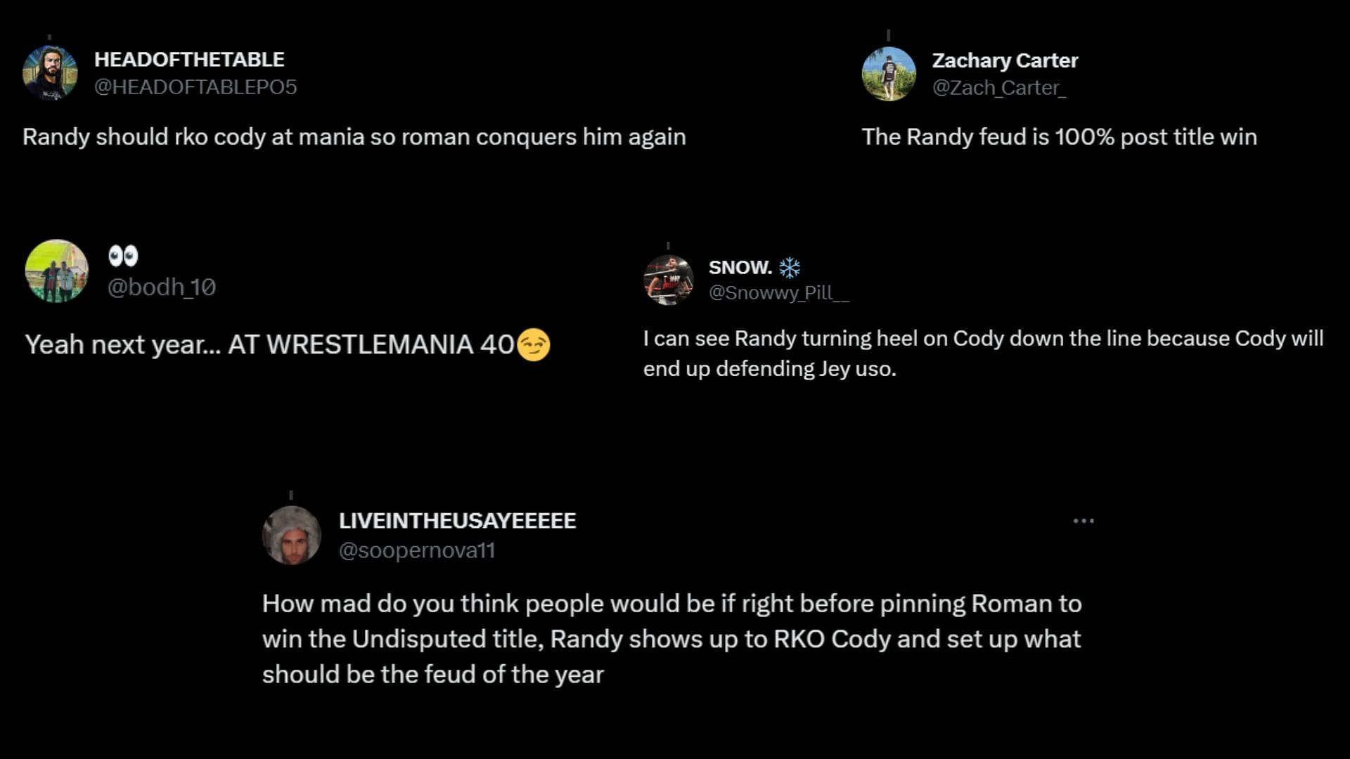 Screenshot of fans' reactions on Twitter